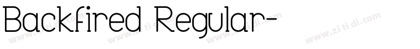 Backfired Regular字体转换